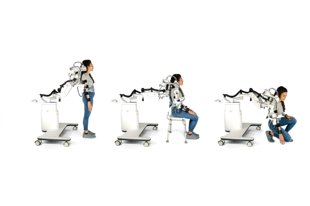 Patient using the IIT FLOAT mobile rehabilitation robot