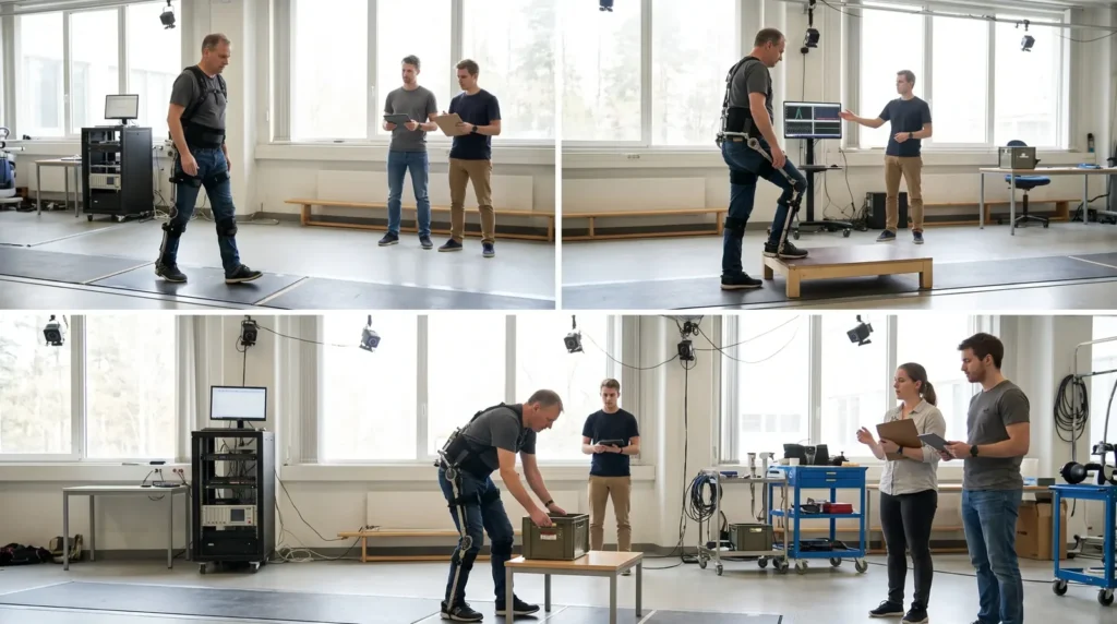 AI-assisted exoskeleton technology concept
